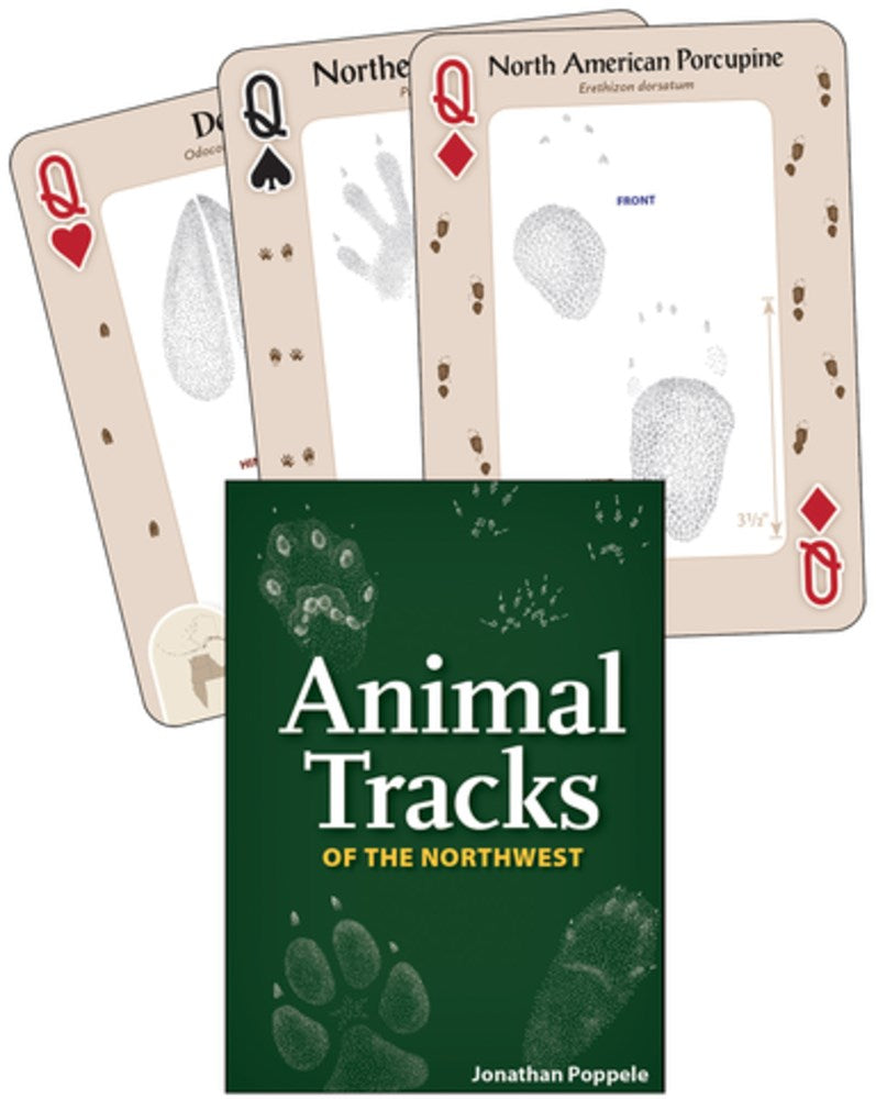 Animal Tracks of the Northwest Playing Cards - Illustrated by Poppele. Jonathan 80 9781591936923