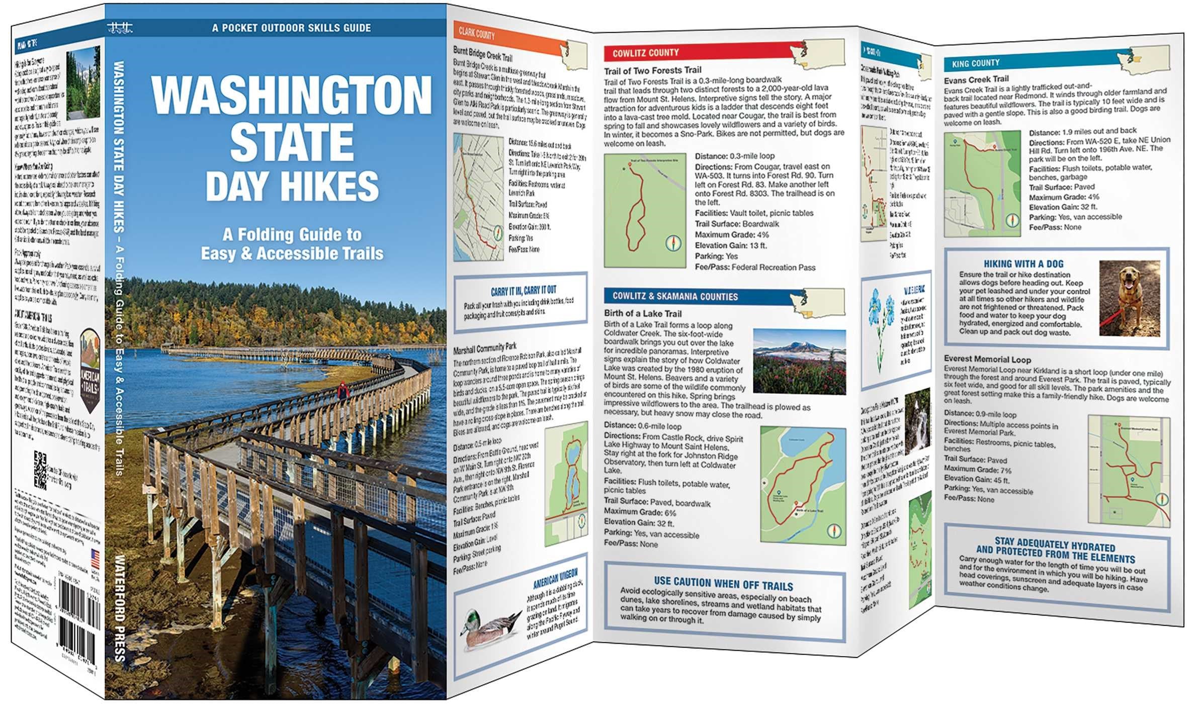Washington State Day Hikes: A Folding Guide to Easy & Accessible Trails from Waterford Press 20 9781620054857_1