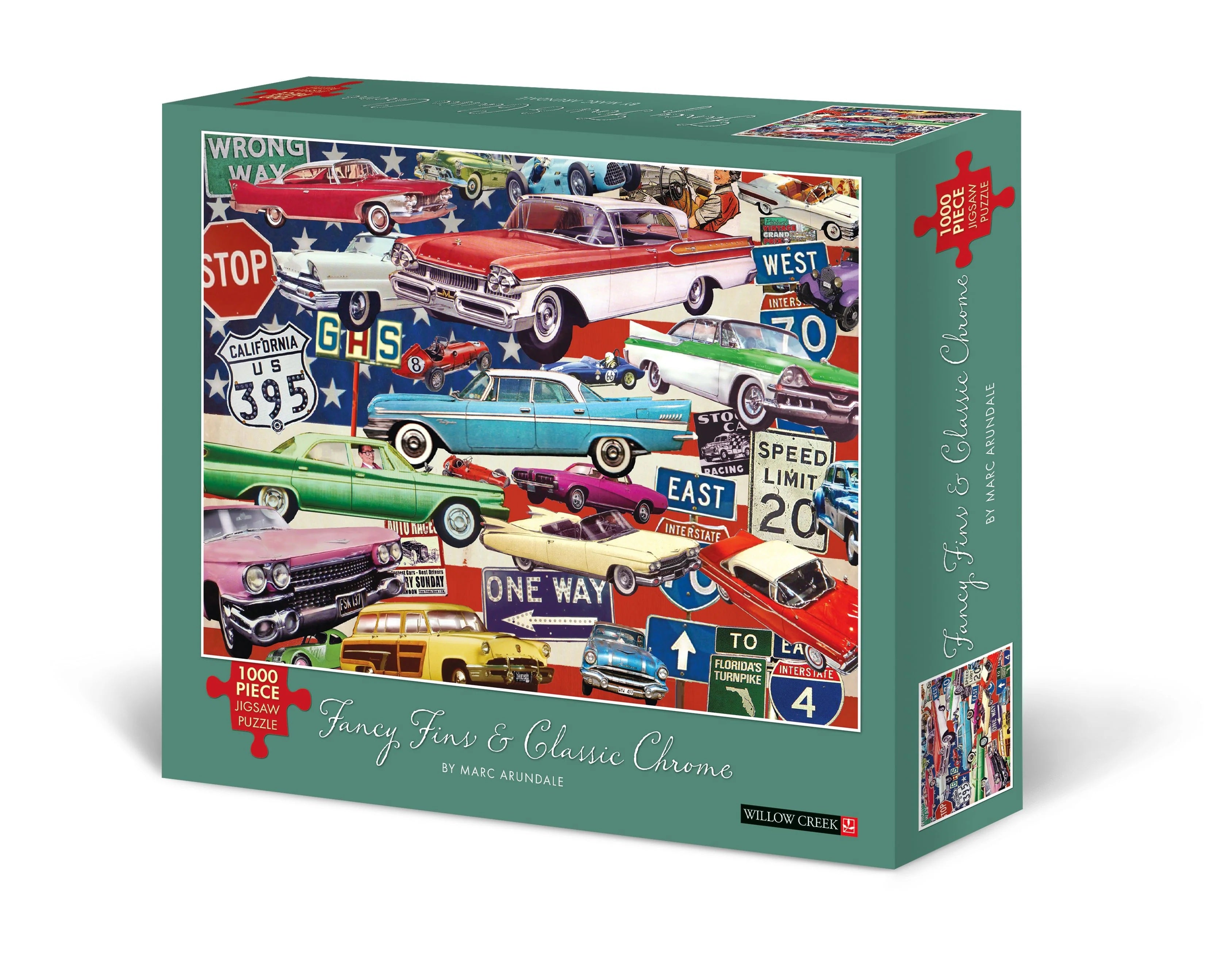 Fancy Fins & Classic Chrome 1000 Piece Jigsaw Puzzle - Arundale. Marc 9781623434359