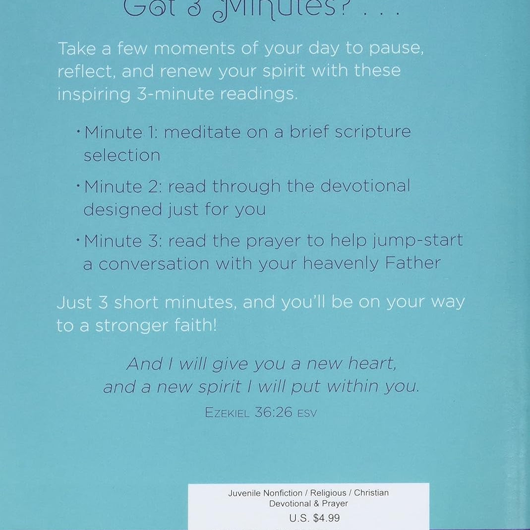 3-Minute Devotions For Teen Girls by Frazier. April 9781630588564_1