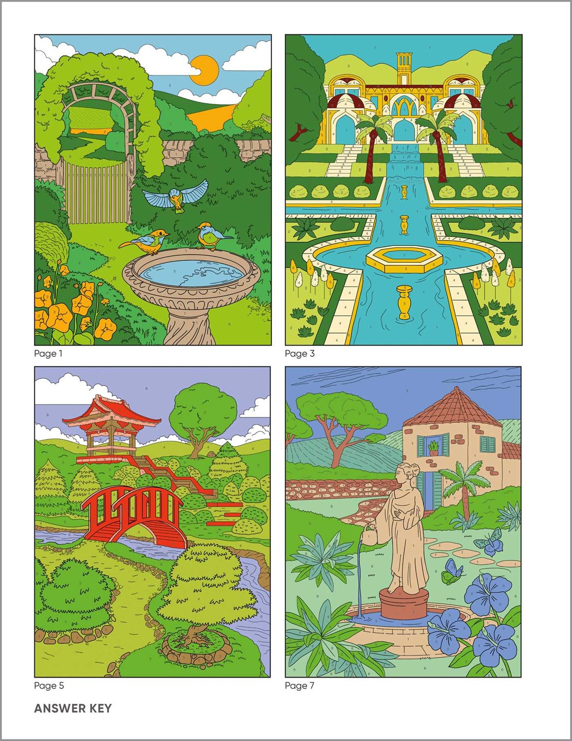 Garden Relaxation Color By Number For Adults by Rockridge Press 9781638079392_2