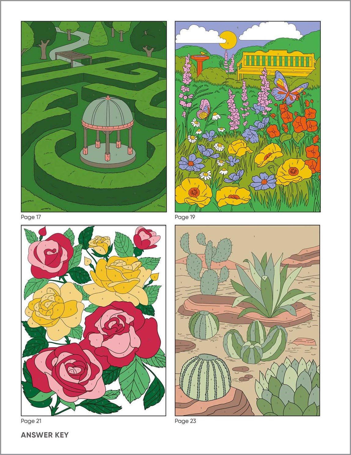 Garden Relaxation Color By Number For Adults by Rockridge Press 9781638079392_3