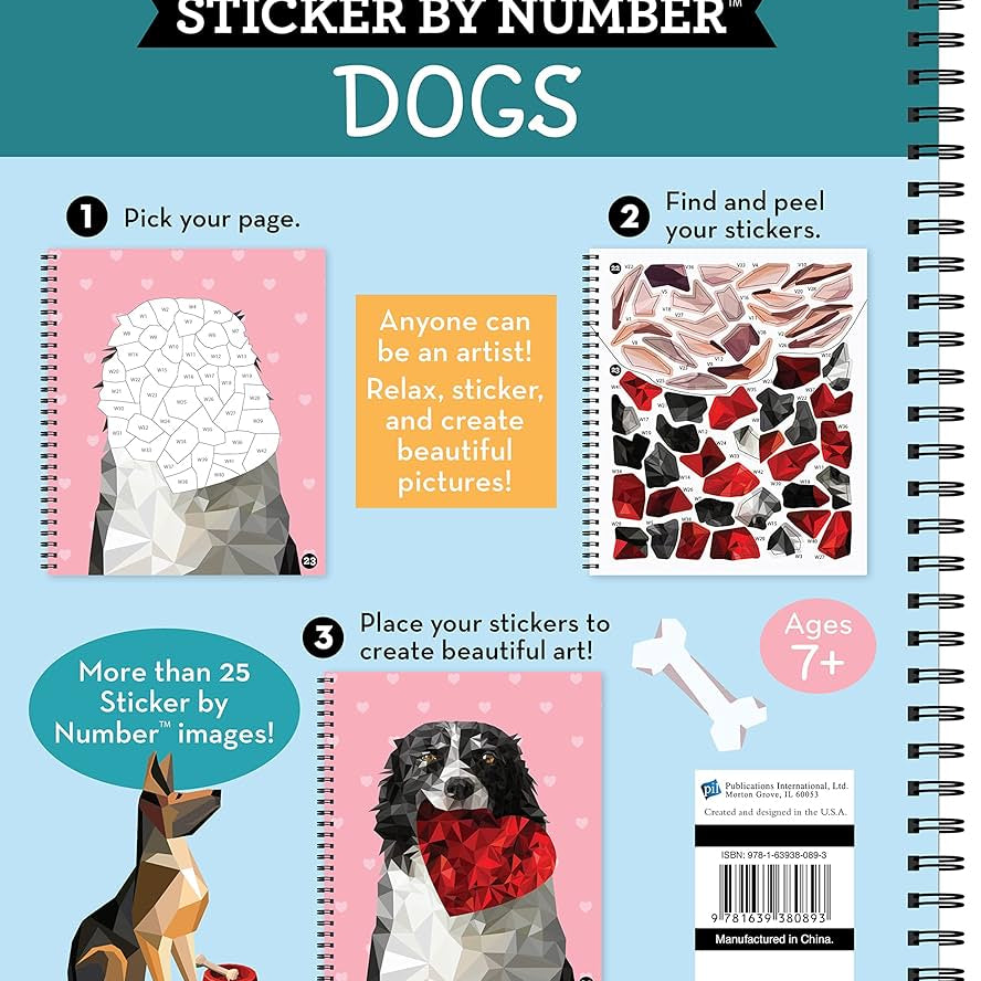 Dogs Sticker-By-Number by Brain Games 20 9781639380893_e1a49a51-86aa-499d-89e7-3da30f3f33a1