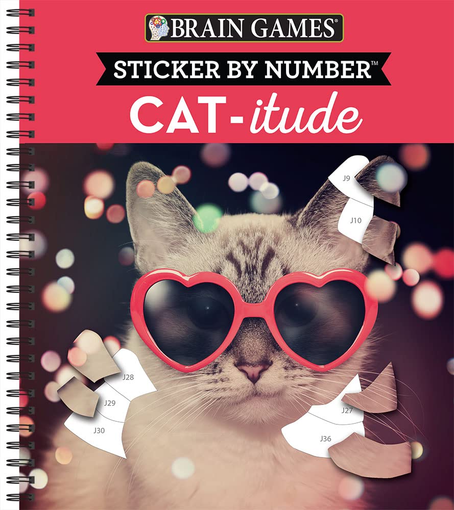 Cat-Itude Sticker-By-Number by Brain Games 20 9781639380923