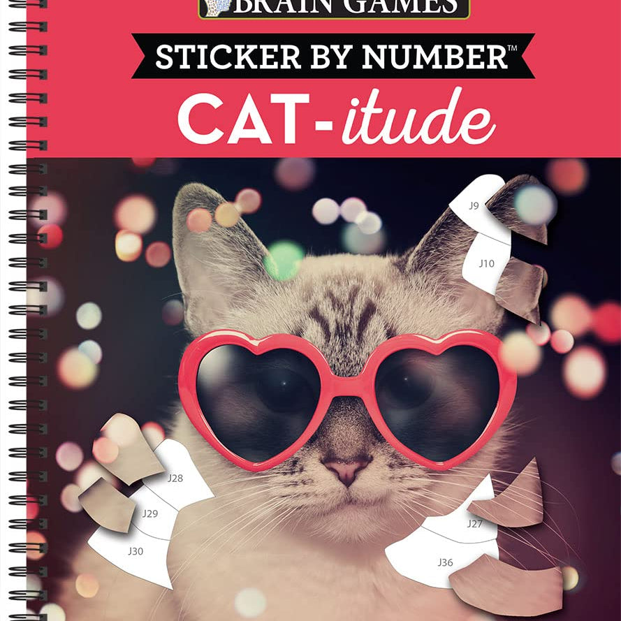 Cat-Itude Sticker-By-Number by Brain Games 20 9781639380923
