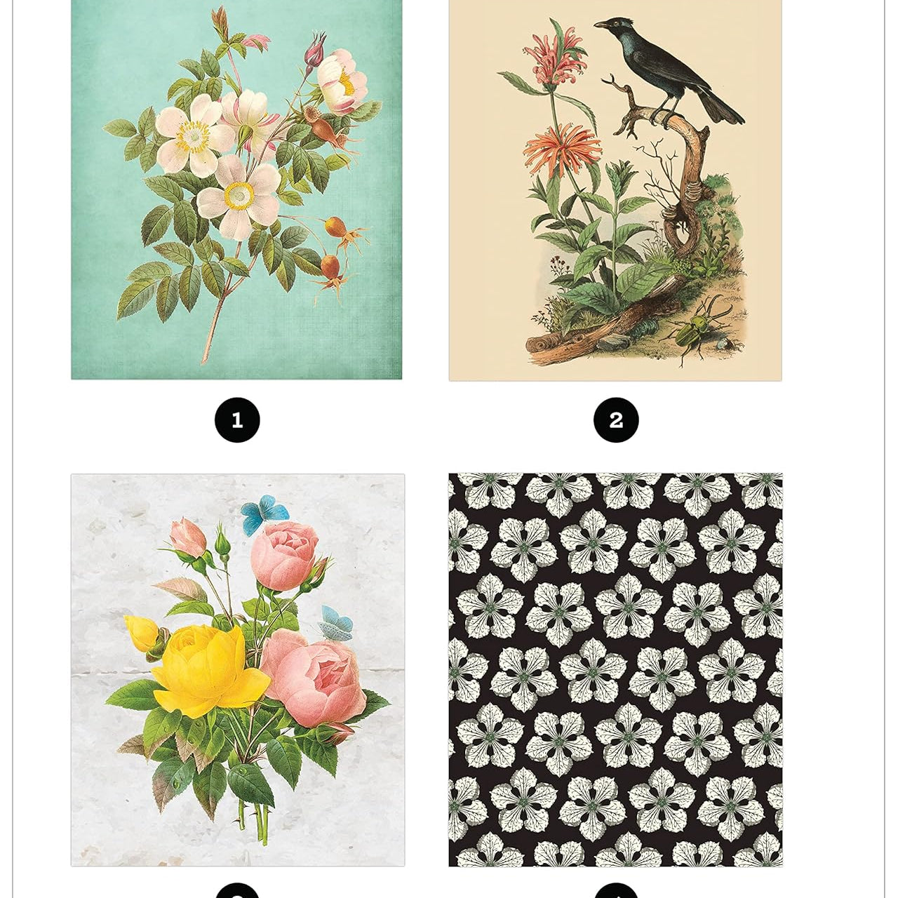 Vintage: Flowers (Sticker-By-Number) by Brain Games 20 9781639382309_4