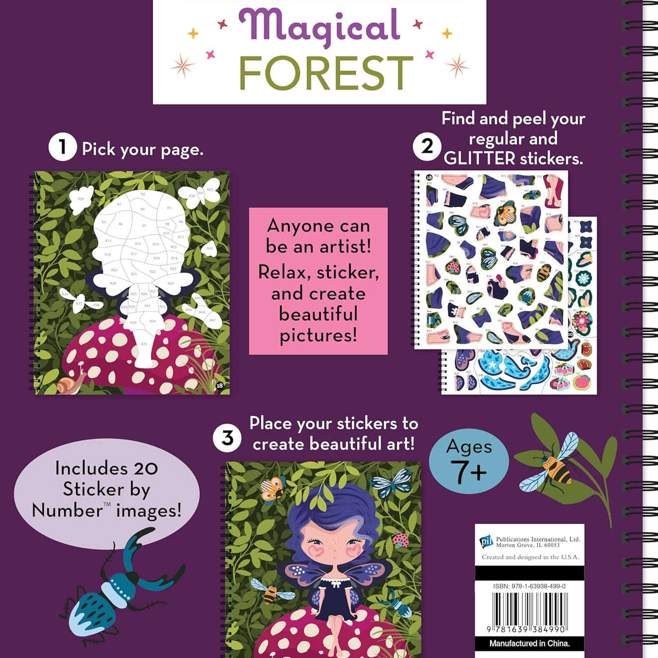 Magical Forest Sticker By Number by Brain Games 20 9781639384990_1
