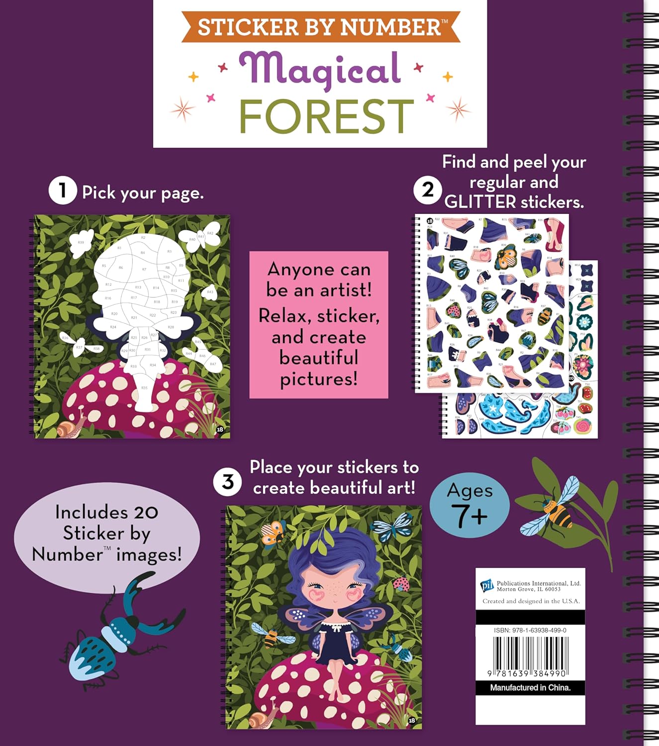 Magical Forest Sticker By Number by Brain Games 20 9781639384990_1