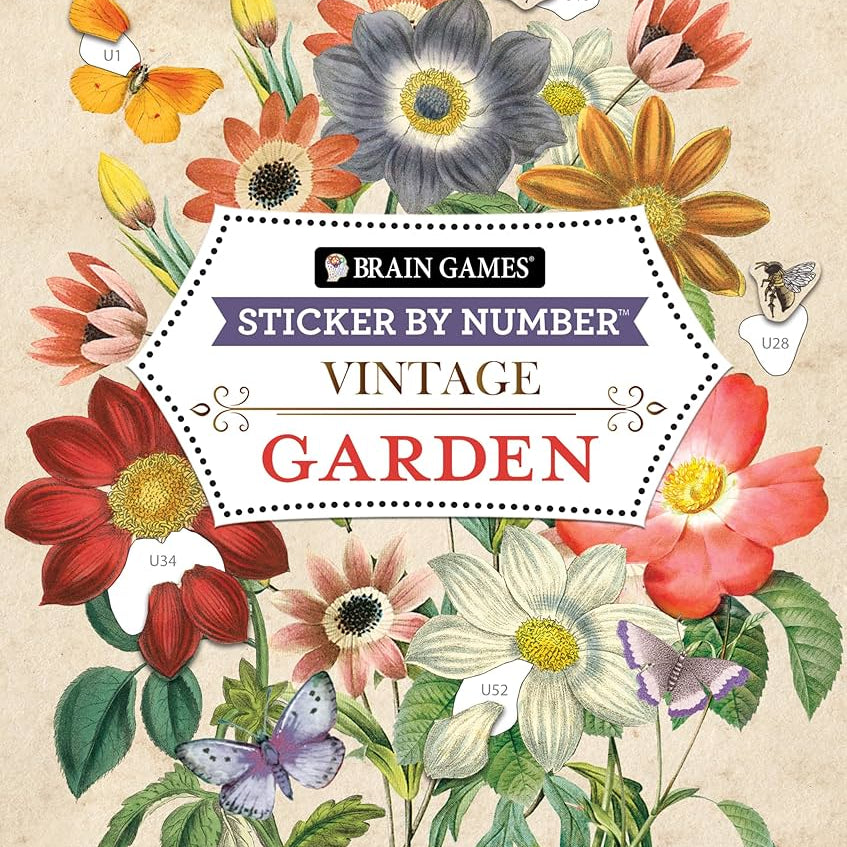 Vintage: Garden (Sticker-By-Number) by Brain Games 20 9781639385935