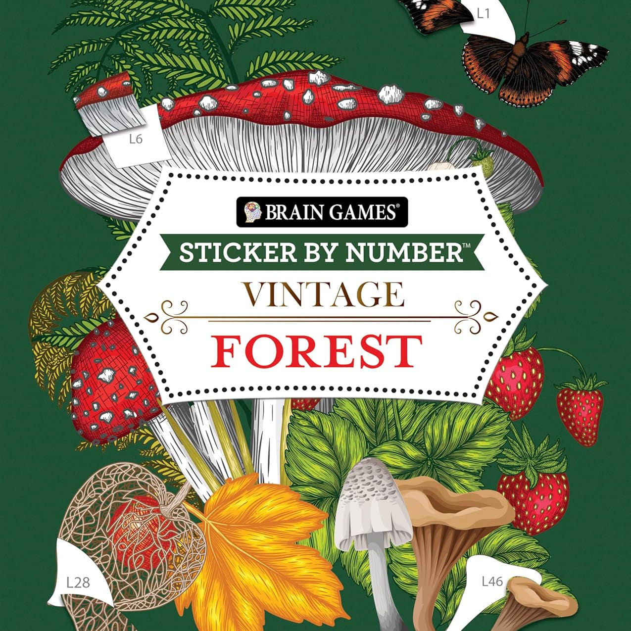 Vintage: Forest (Sticker-By-Number) by Brain Games 20 9781639387465