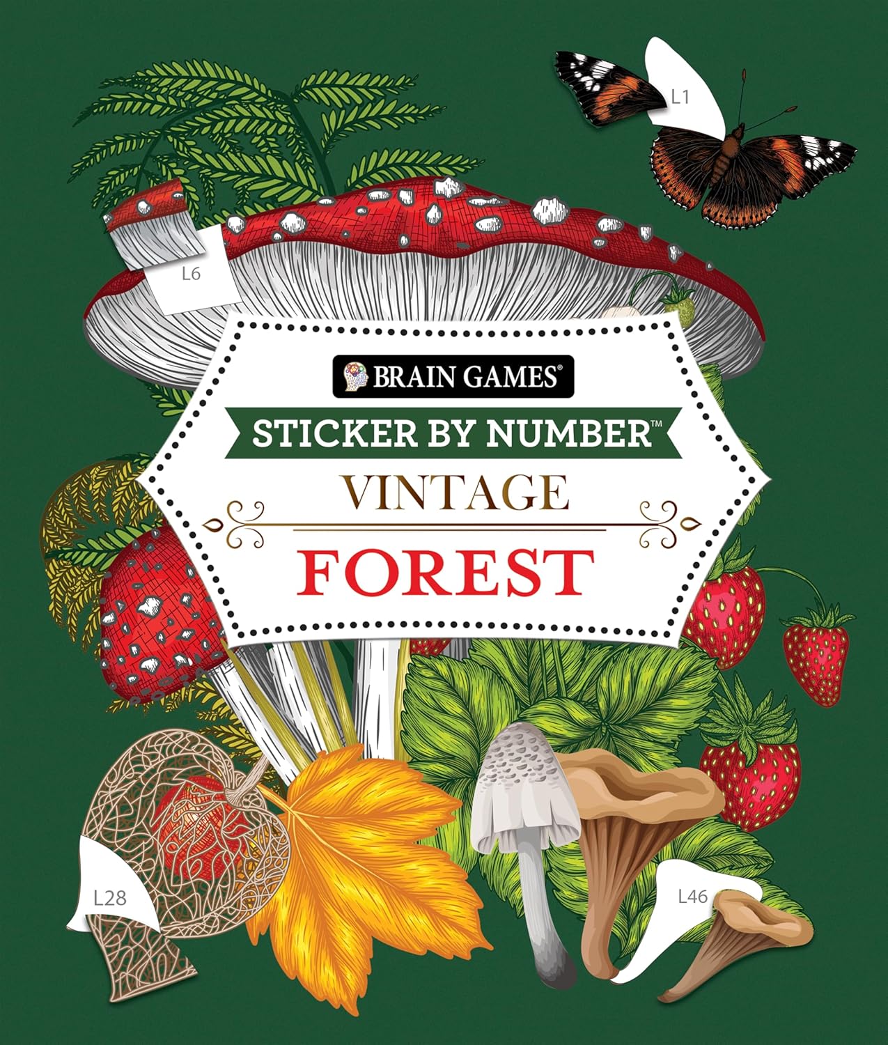 Vintage: Forest (Sticker-By-Number) by Brain Games 20 9781639387465