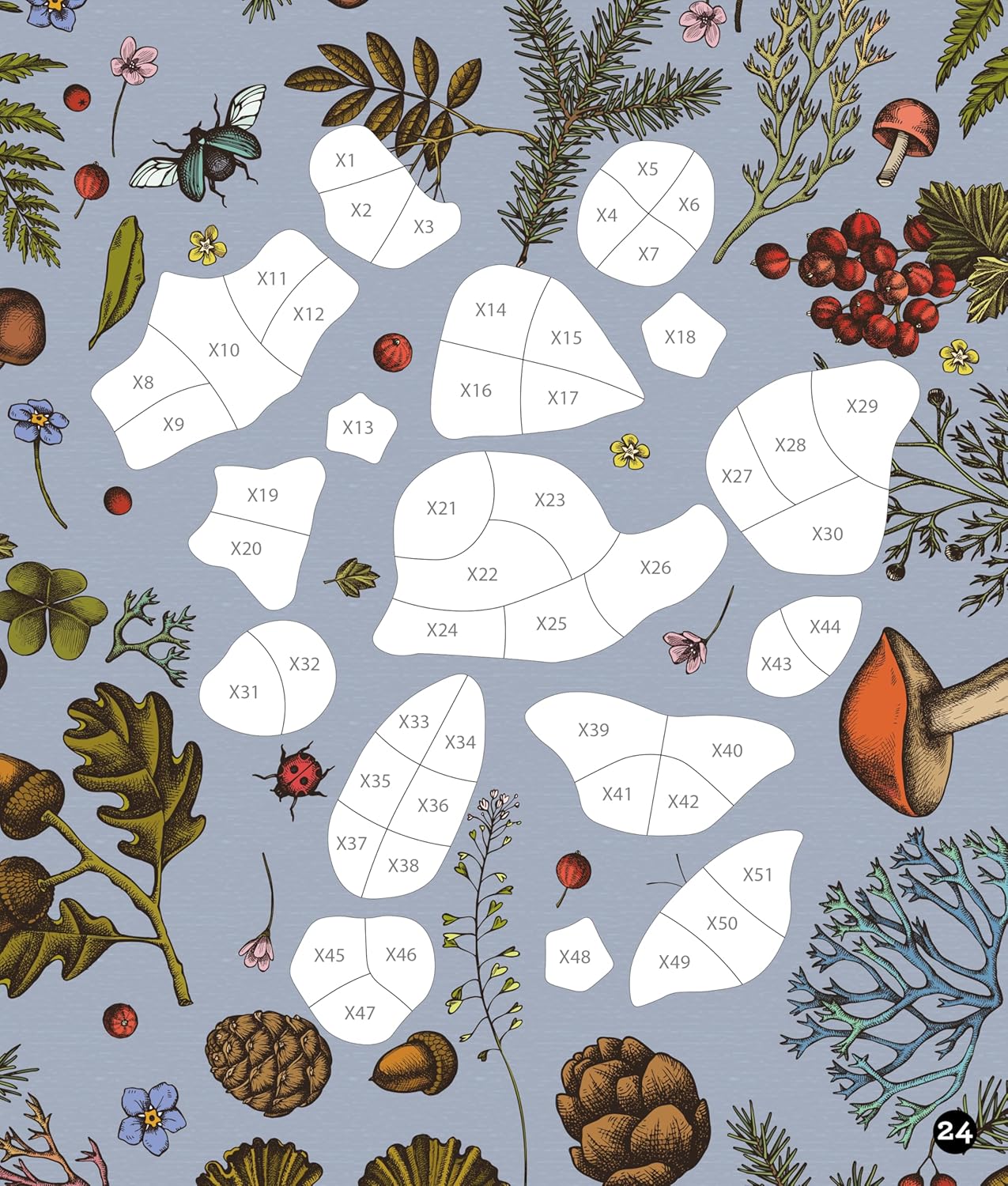 Vintage: Forest (Sticker-By-Number) by Brain Games 20 9781639387465_3