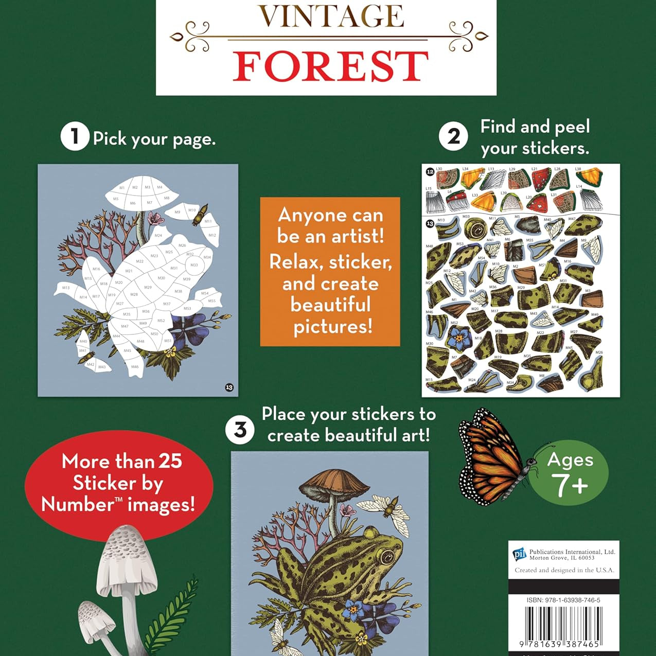 Vintage: Forest (Sticker-By-Number) by Brain Games 20 9781639387465_79dfe012-8780-447c-b7b0-b6ab368685a7