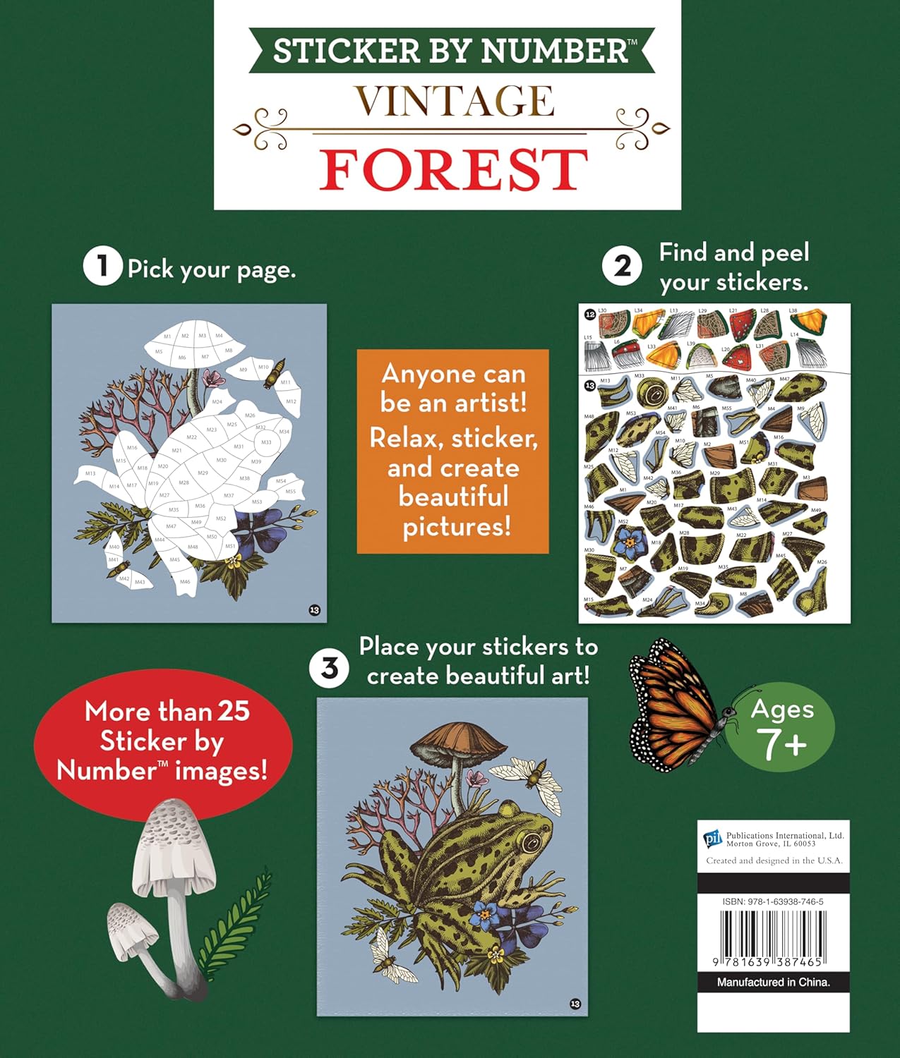 Vintage: Forest (Sticker-By-Number) by Brain Games 20 9781639387465_79dfe012-8780-447c-b7b0-b6ab368685a7