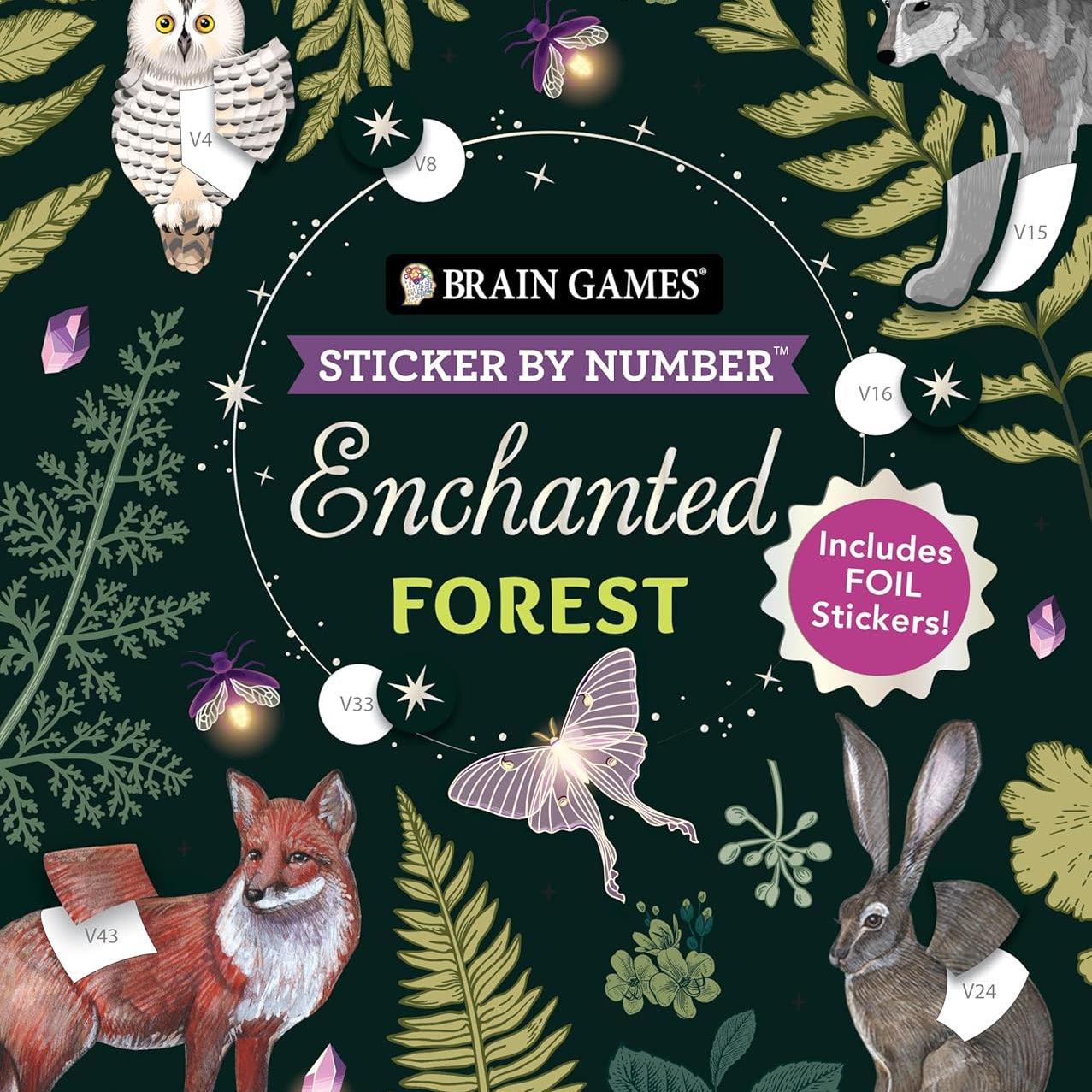 Enchanted Forest Sticker By Number by Brain Games 20 9781639387793