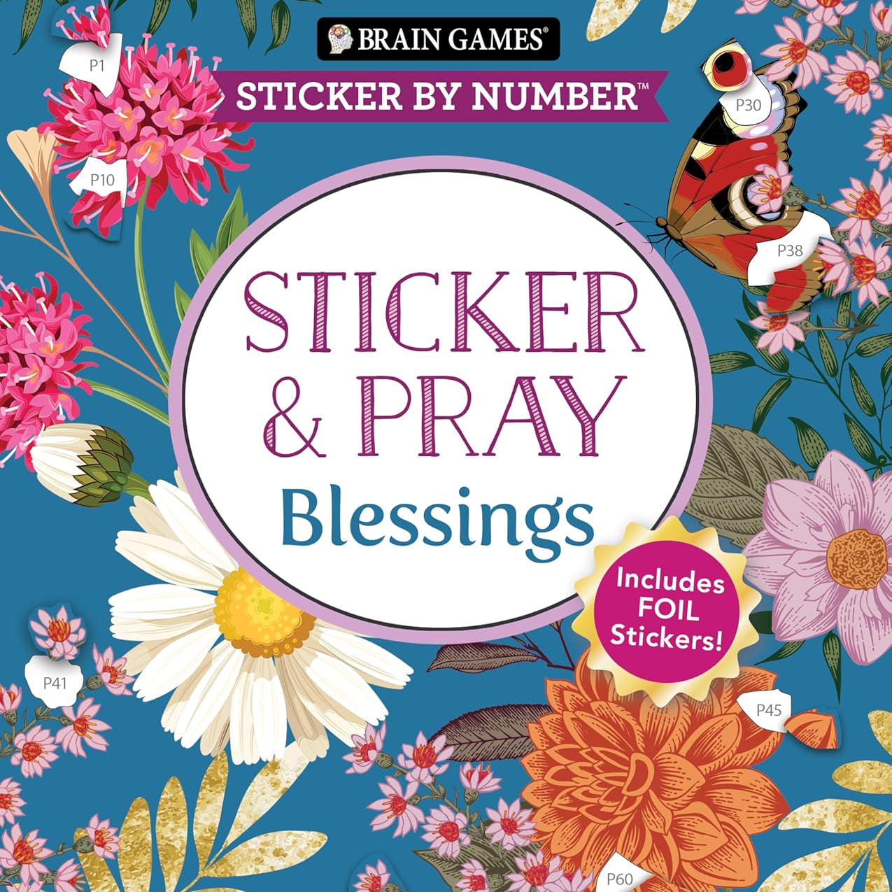 Sticker And Pray: Blessings (Sticker-By-Number) by Brain Games 20 9781639388110