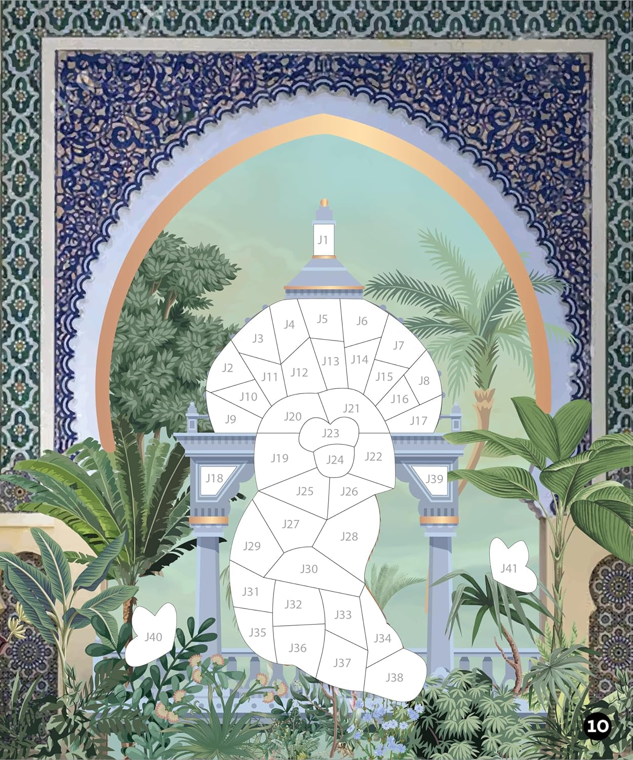 Gilded Garden Sticker By Number by Brain Games 20 9781639388424_3