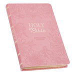 Kjv Holy Bible Pink Floral Faux Leather Gift Edition by Christian Art Gifts 20 9781639522859