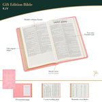 Kjv Holy Bible Pink Floral Faux Leather Gift Edition by Christian Art Gifts 20 9781639522859_1