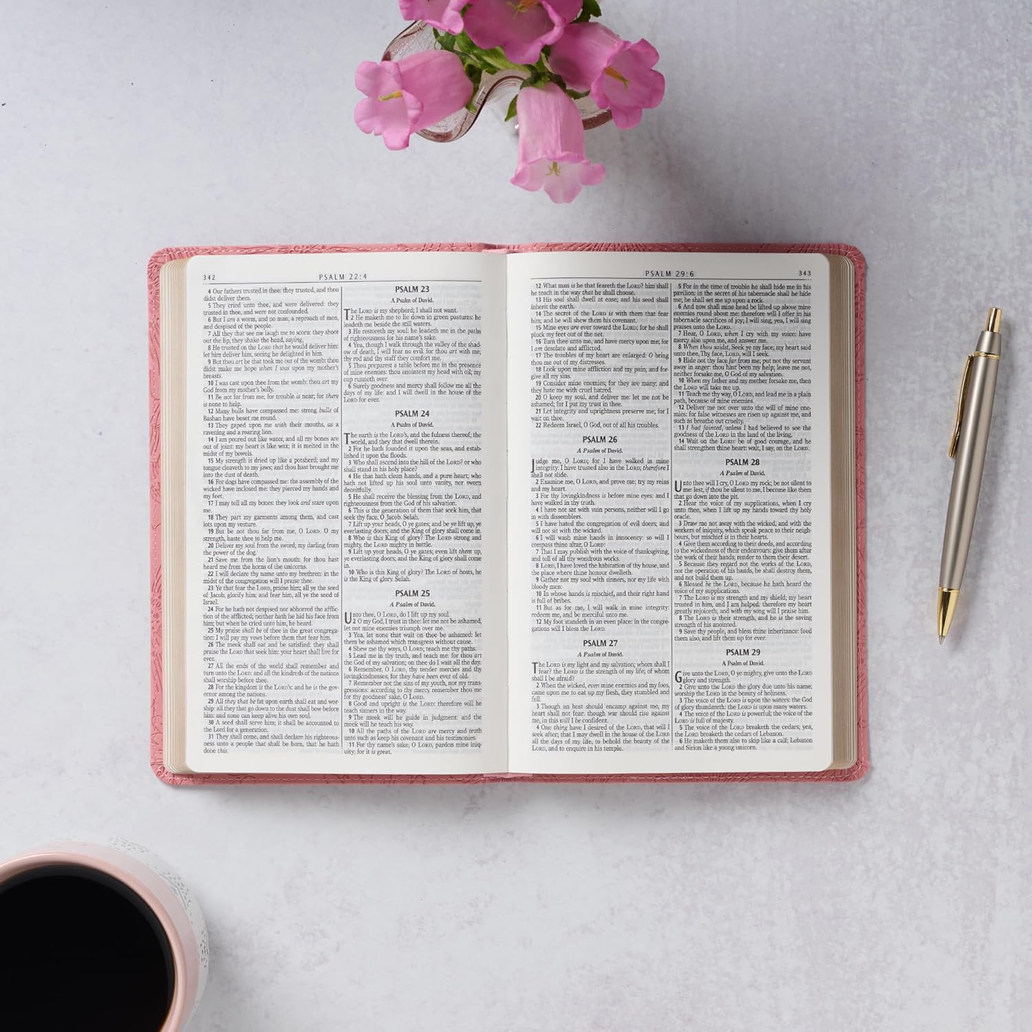 Kjv Holy Bible Pink Floral Faux Leather Gift Edition by Christian Art Gifts 20 9781639522859_4
