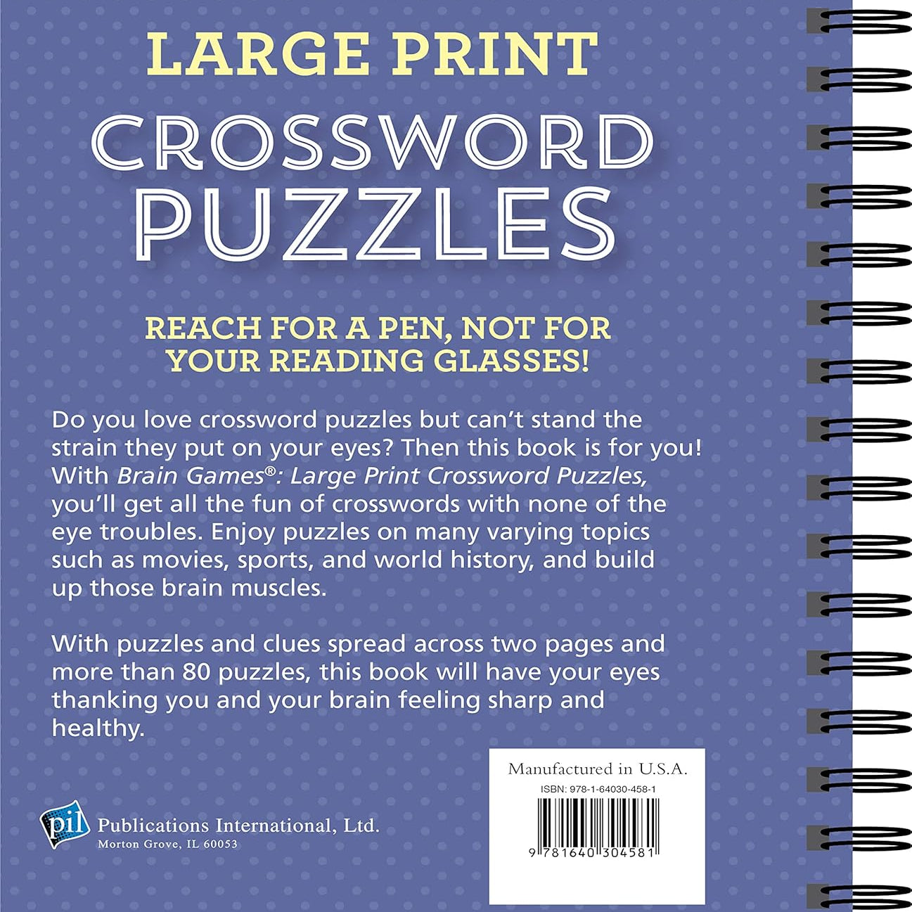 Large Print Crossword Puzzles by Brain Games 9781640304581_1