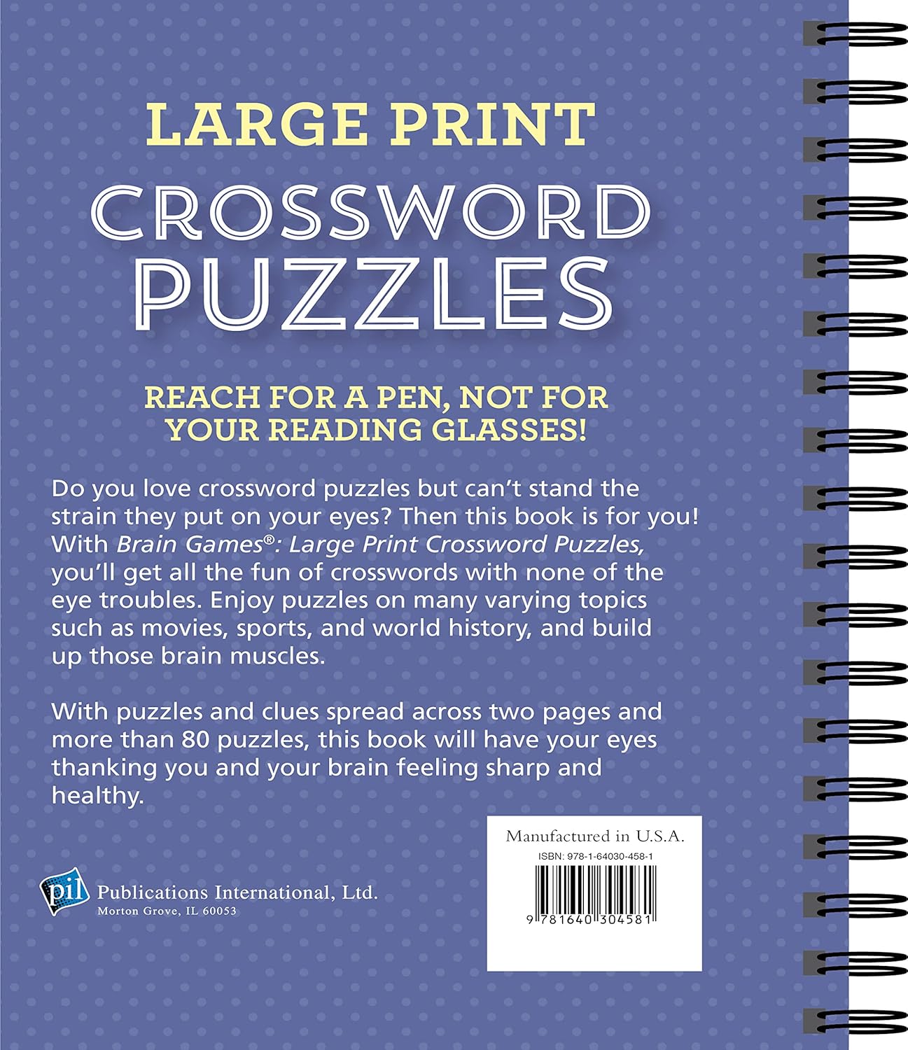 Large Print Crossword Puzzles by Brain Games 9781640304581_1