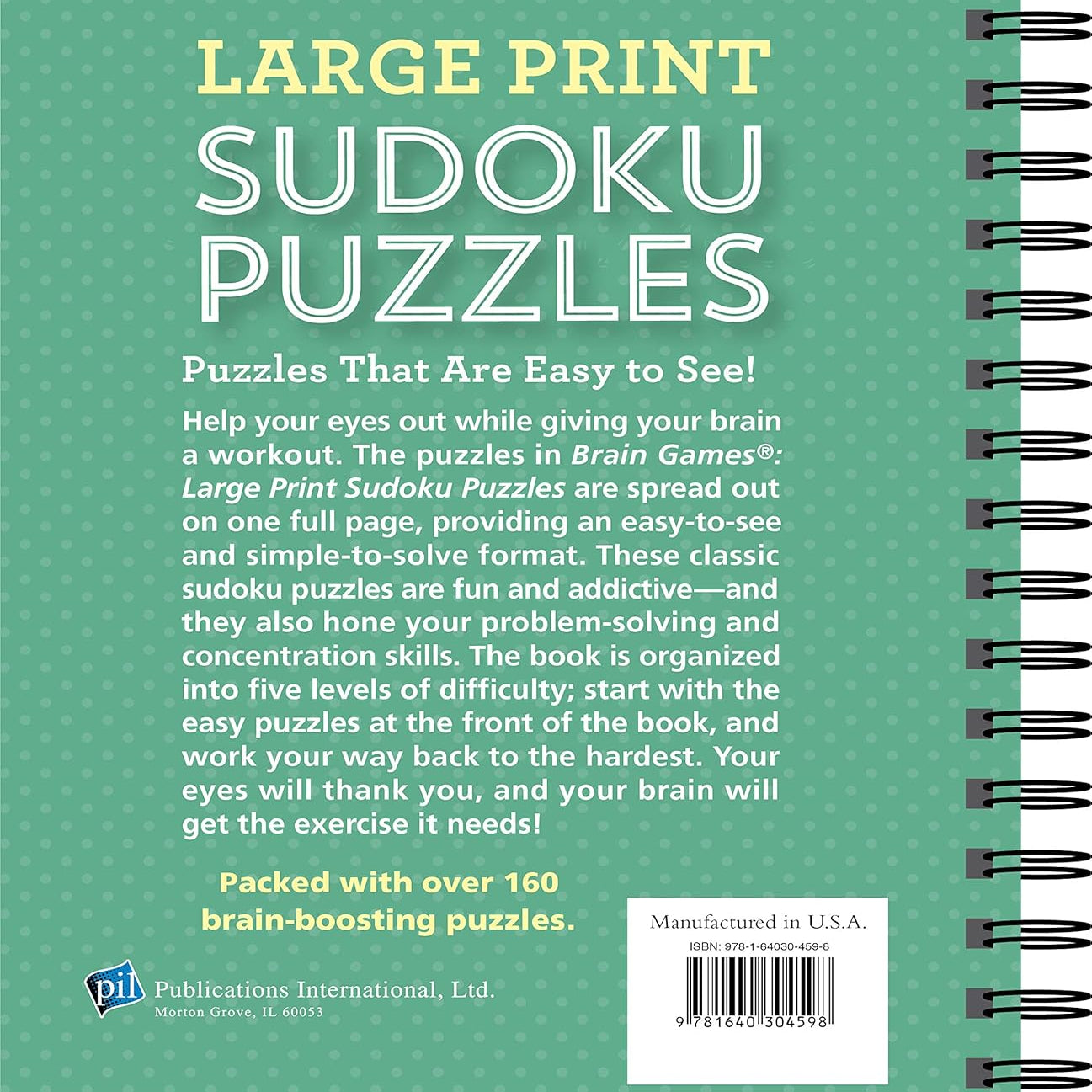 Brain Games Large Print Sudoku Puzzles 9781640304598_1