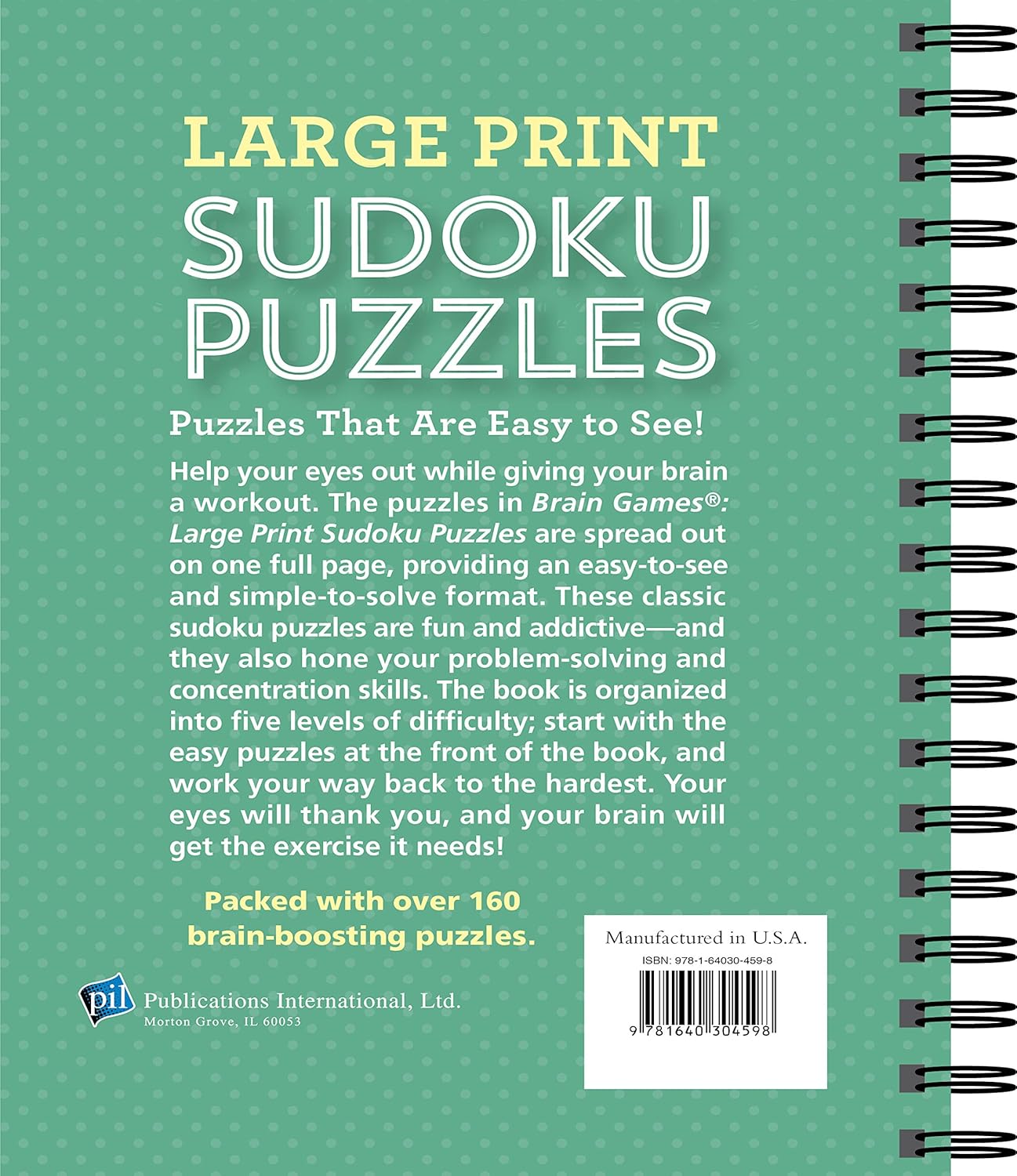 Brain Games Large Print Sudoku Puzzles 9781640304598_1