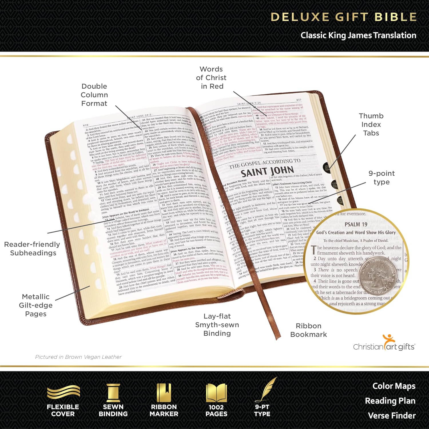 Kjv Holy Bible Deluxe Gift Edition by Christian Art Publishers 9781642728699_2