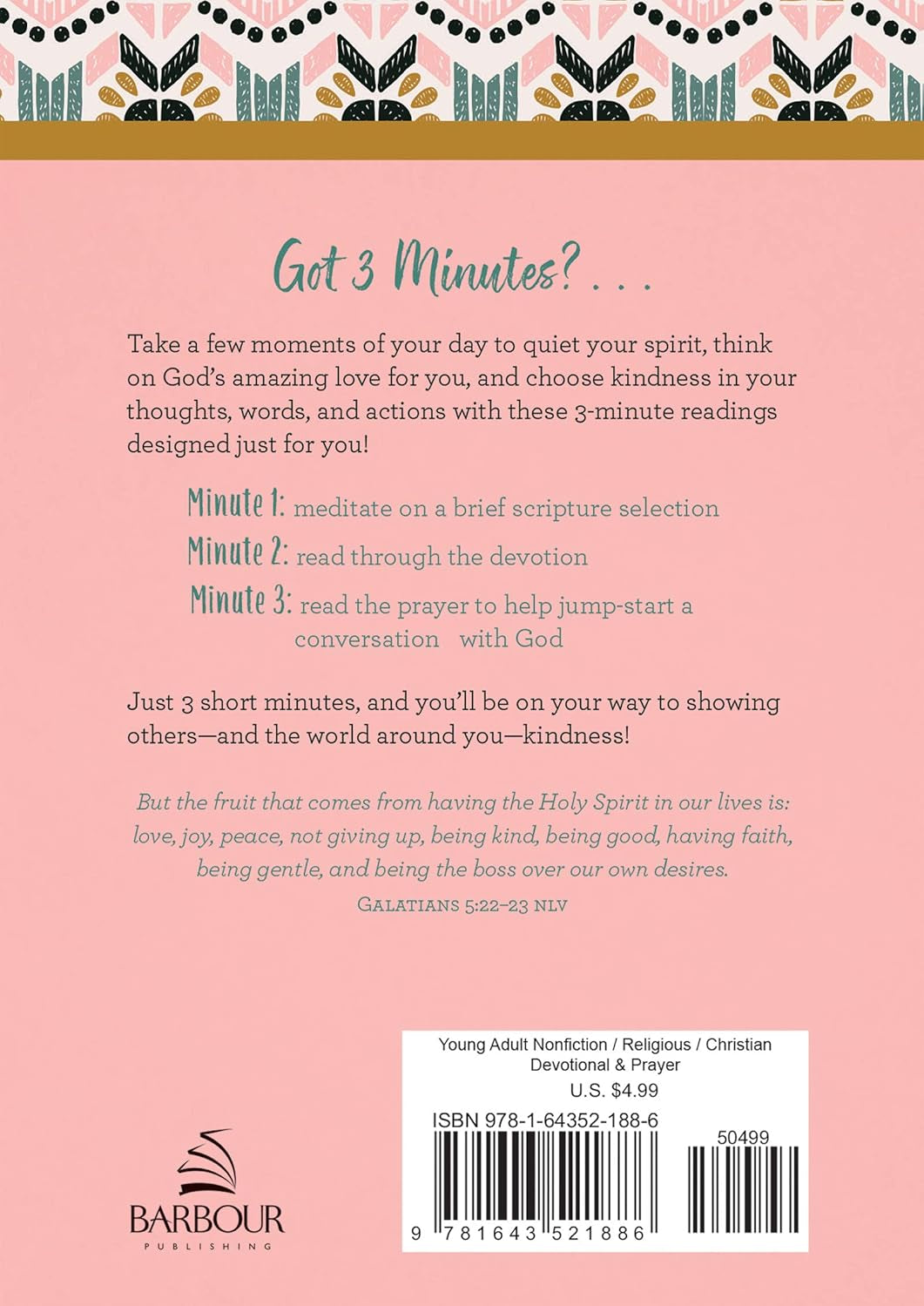 Choose Kindness: 3-Minute Devotions For Teen Girls by Weber. Kristin 20 9781643521886_1