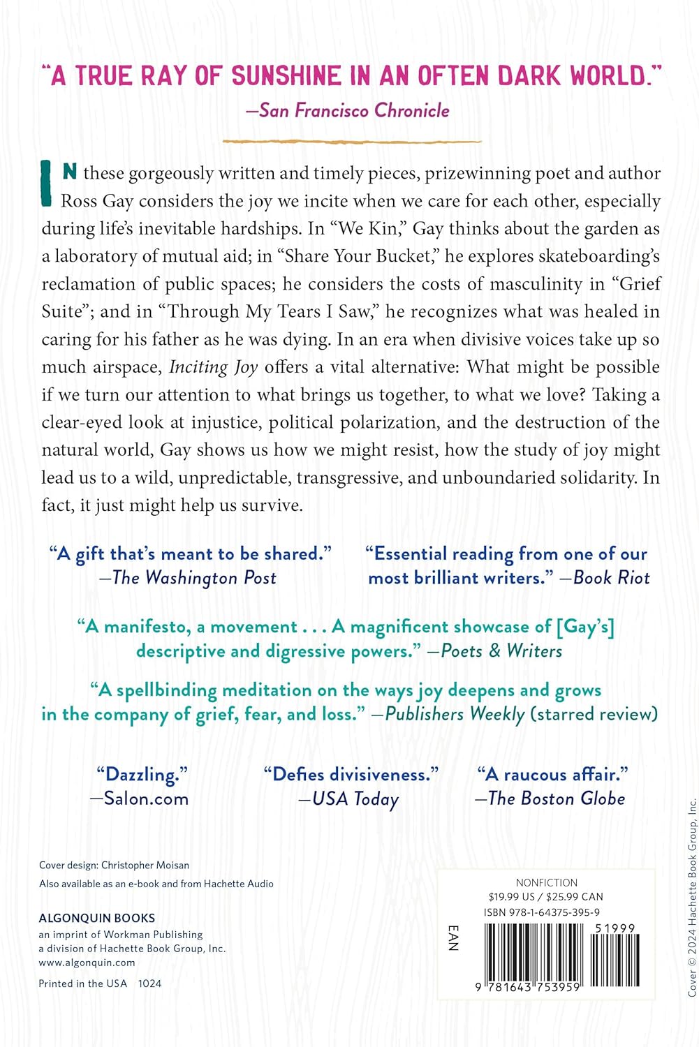 Inciting Joy: Essays by Gay. Ross 9781643753959_1
