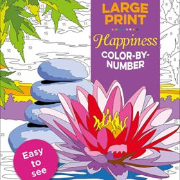 Large Print Happiness Color-By-Number by Thunder Bay Press 20 9781645177401