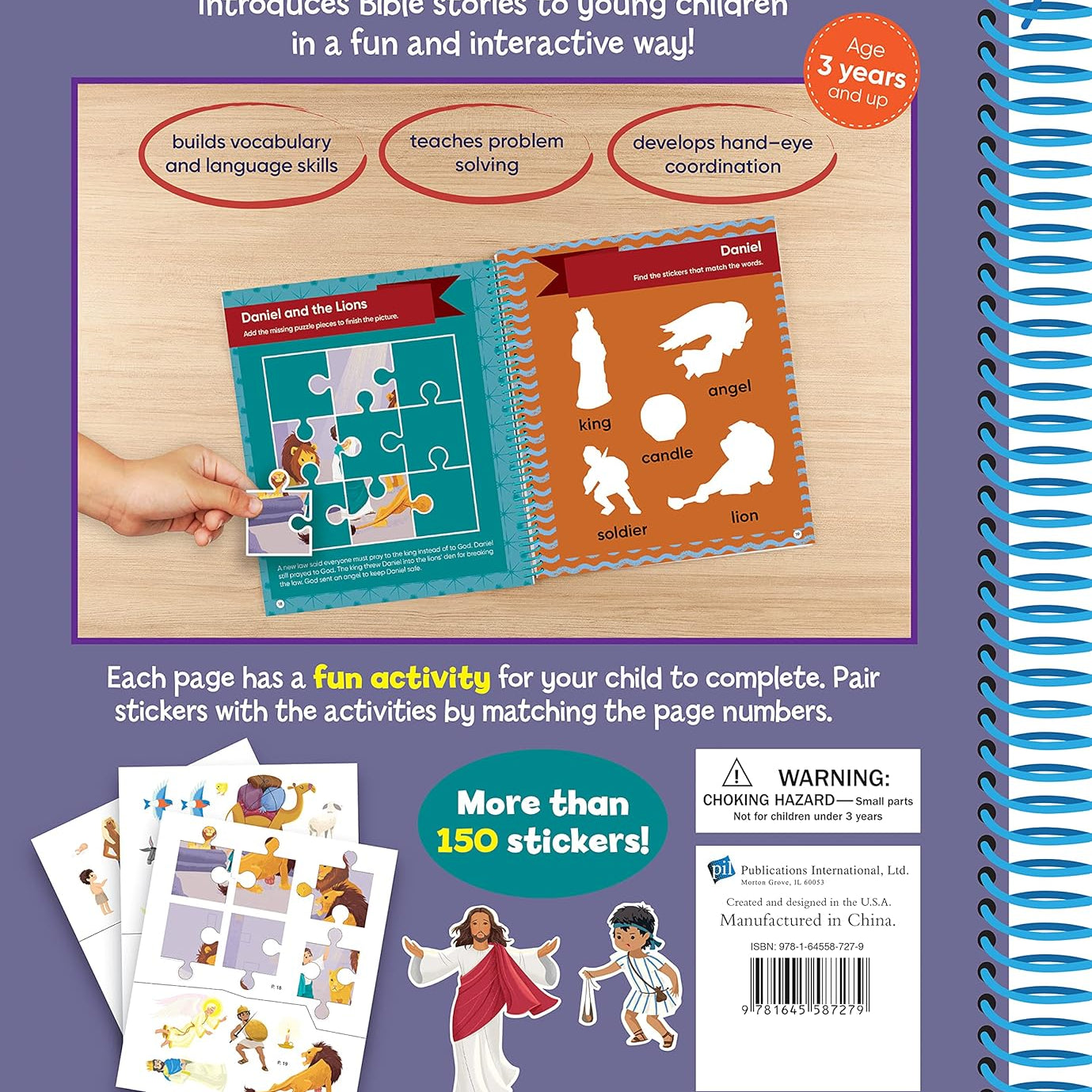 Sticker Activity: Bible (For Kids Ages 3-6) by Brain Games 20 9781645587279_1