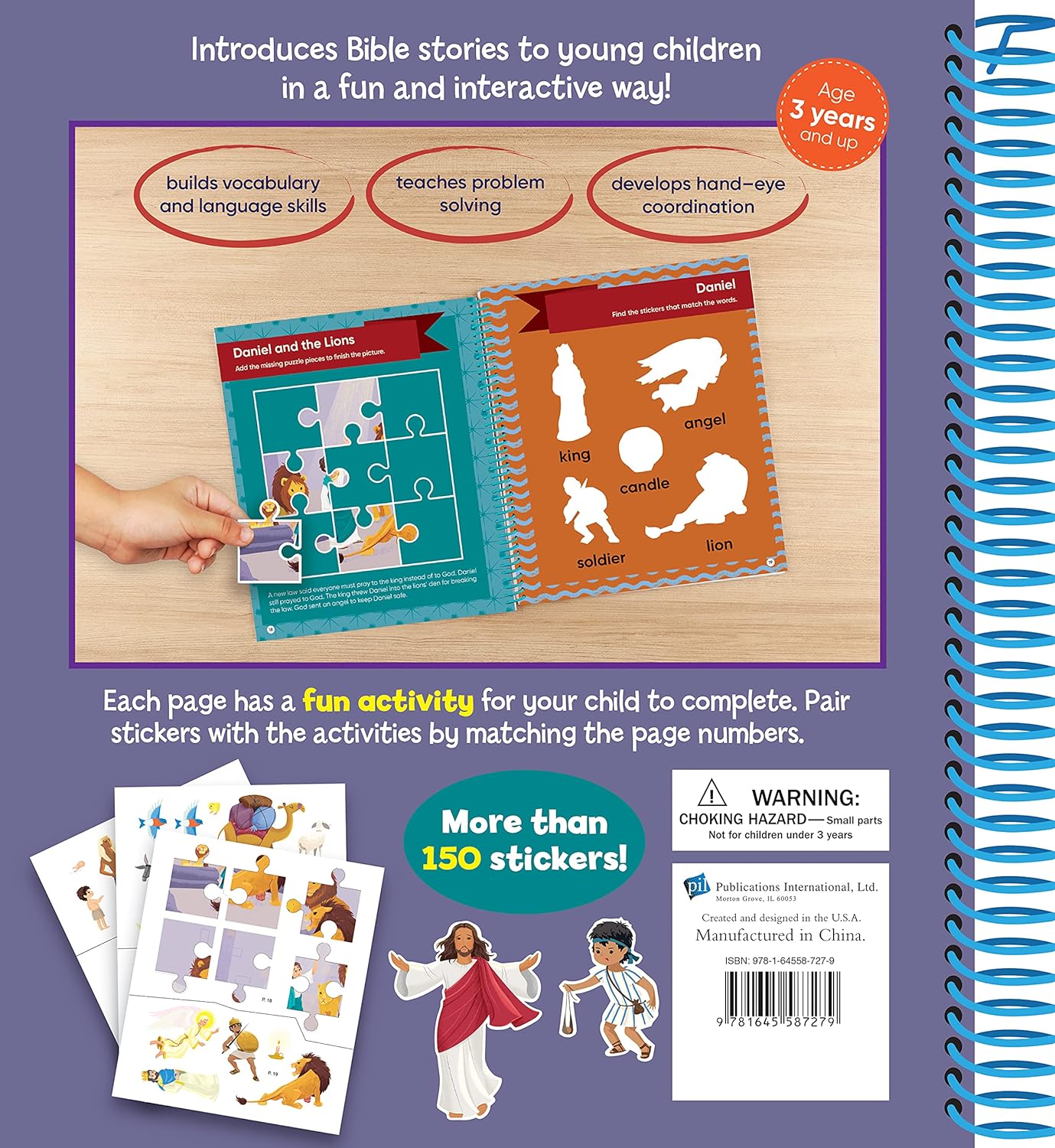 Sticker Activity: Bible (For Kids Ages 3-6) by Brain Games 20 9781645587279_1