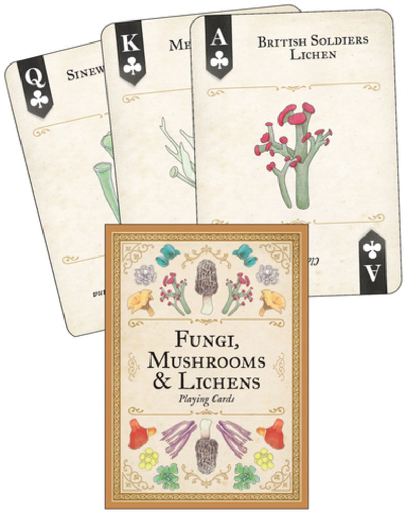 Fungi, Mushrooms & Lichens Playing Cards - Illustrated by Bry. Mel 80 9781647556785