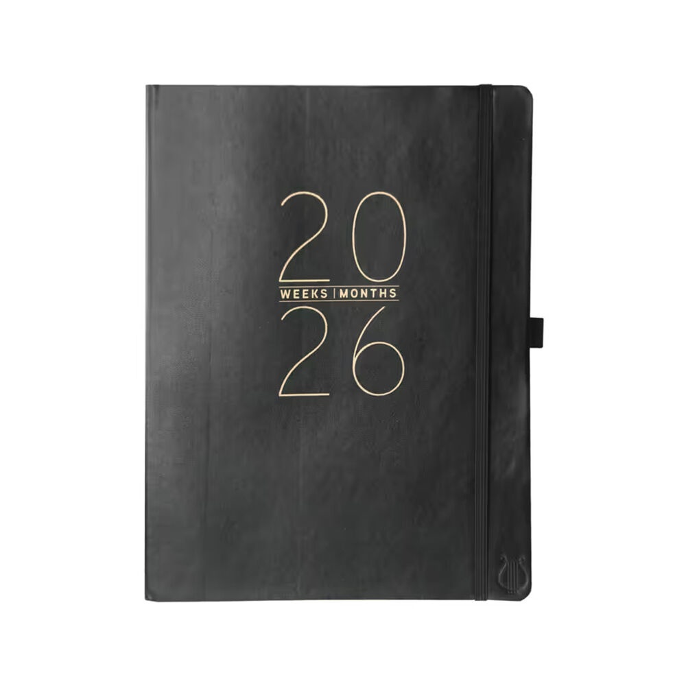 2026 8X10 Black Apollo Vegan Leather Planner 9781664844162