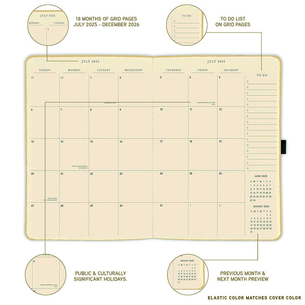 2026 8X10 Red Apollo Vegan Leather Planner 9781664844209
