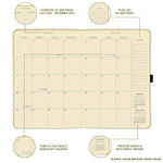 2026 8X10 Red Apollo Vegan Leather Planner 9781664844209