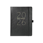 2026 6X8 Black Apollo Vegan Leather Planner 9781664844223