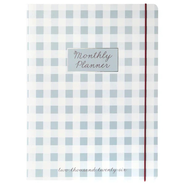 2026 Gingham Plaid 8X10 Monthly Planner 9781664844360