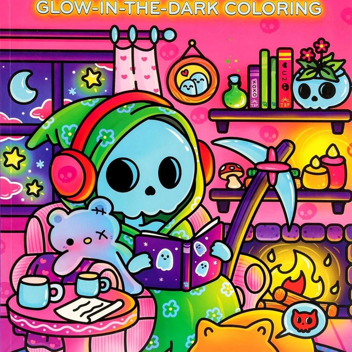 Cozy Nightmare Glow-In-The-Dark Coloring by Thunder Bay Press 9781667211305