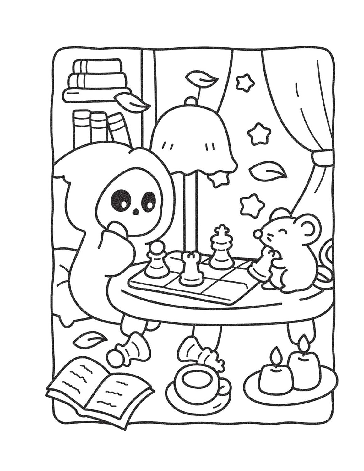 Cozy Nightmare Glow-In-The-Dark Coloring by Thunder Bay Press 9781667211305_5
