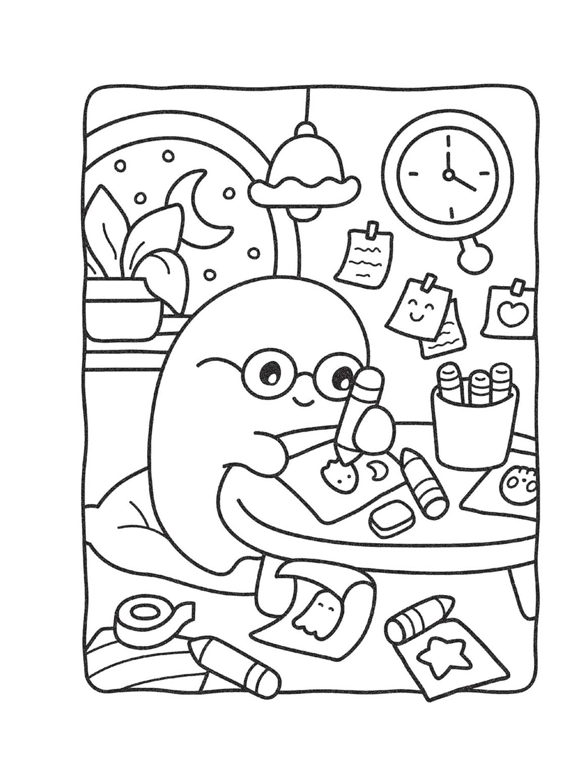 Cozy Nightmare Glow-In-The-Dark Coloring by Thunder Bay Press 9781667211305_8