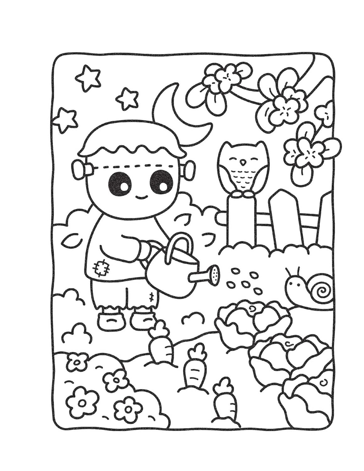 Cozy Nightmare Glow-In-The-Dark Coloring by Thunder Bay Press 9781667211305_9