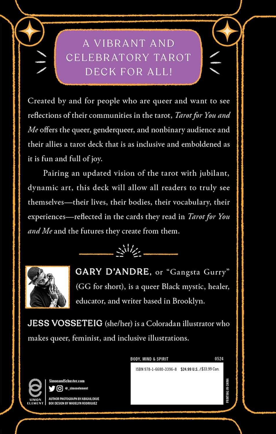 Tarot for You and Me: A Queer Deck and Guidebook by D'Andre. Gary 20 9781668033968_1