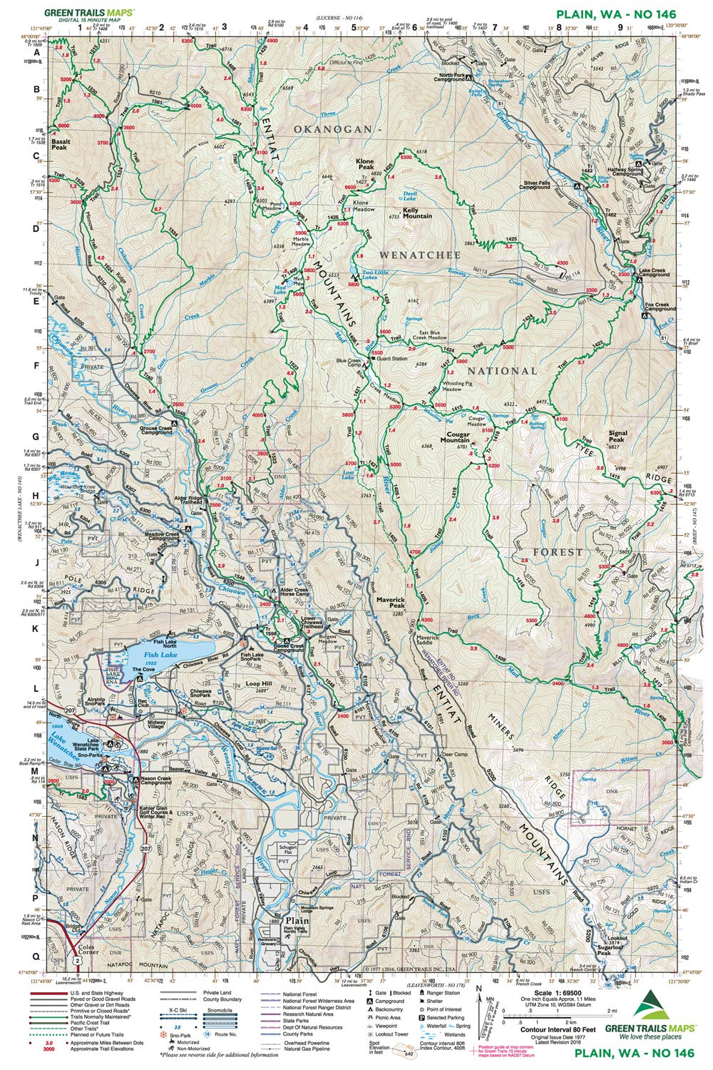 Green Trails No. 146 Plain, Wa Map 9781680514629