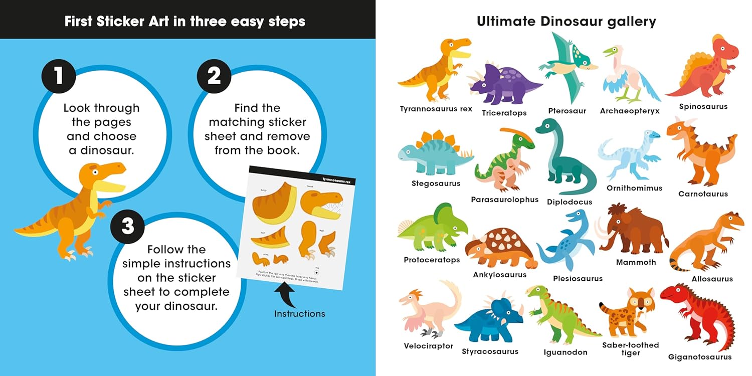 First Sticker Art: Ultimate Dinosaurs by Savva. Ksenya 20 9781728278865_2