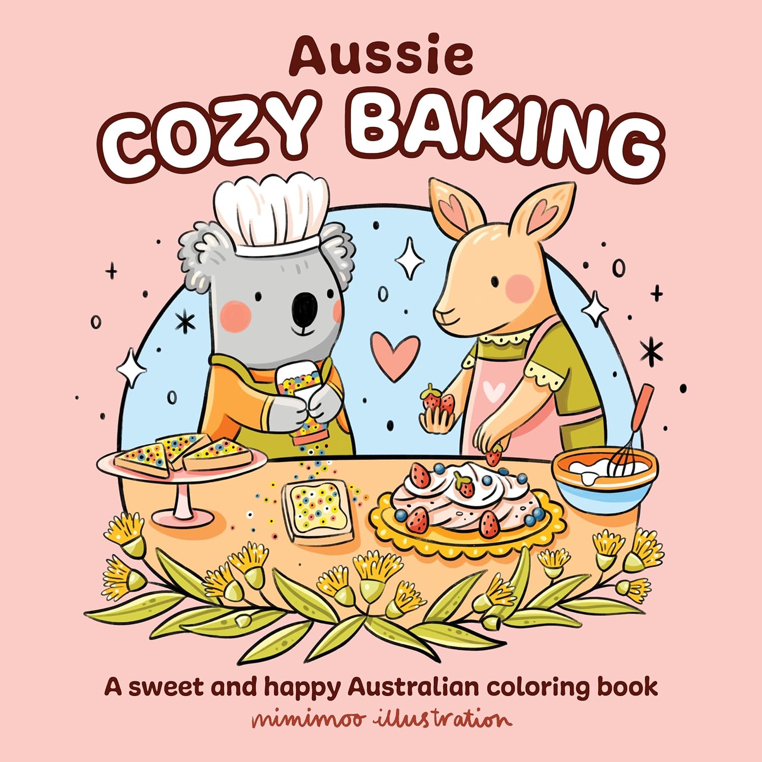Aussie Cozy Baking Coloring Book by Mimimoo Illustration 20 9781761217623