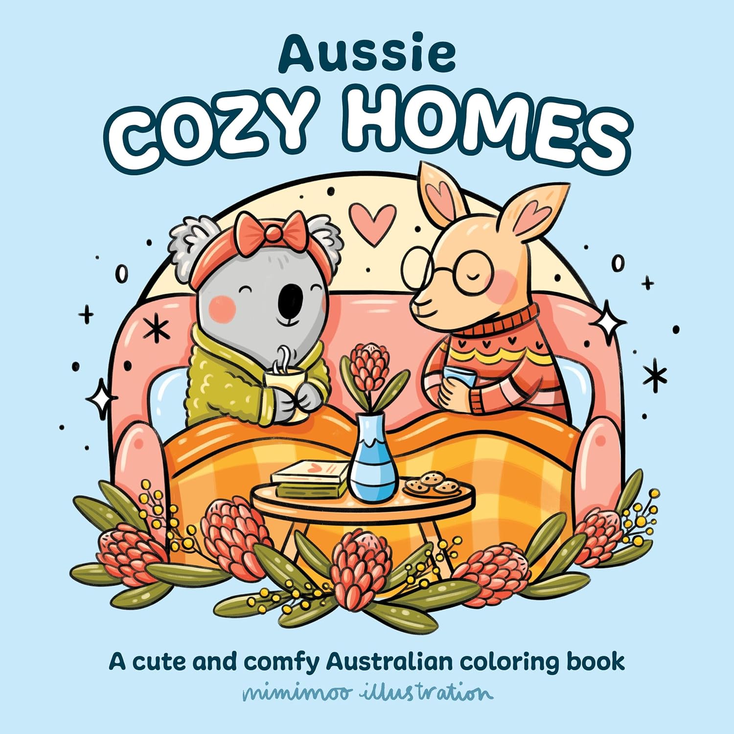 Aussie Cozy Homes Coloring Book by Mimimoo Illustration 20 9781761217630