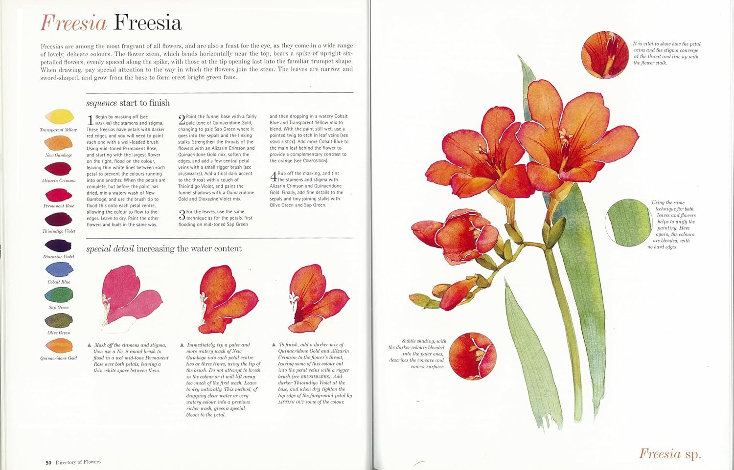 Kew: The Watercolour Flower Painter's A to Z by Fletcher. Adelene 30 9781782216483_5